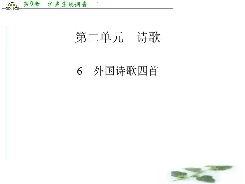 高中语文(粤教)必修2课件：6 外国诗歌四首