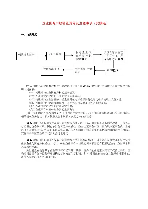 (2016.5)企业国有产权转让流程及注意事项(实操版)