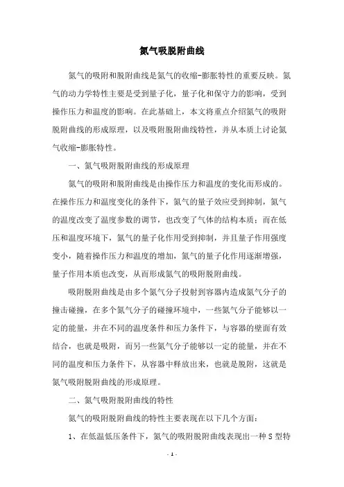 氮气吸脱附曲线