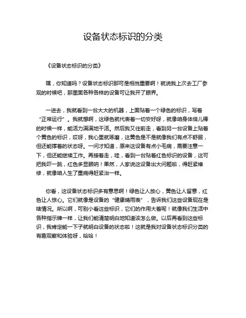 设备状态标识的分类
