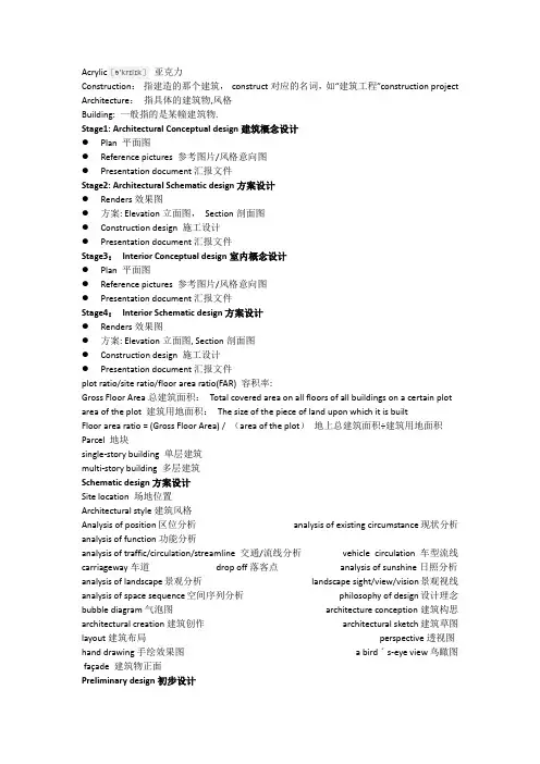 建筑设计英语