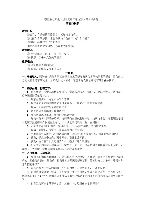 雪花的快乐详案