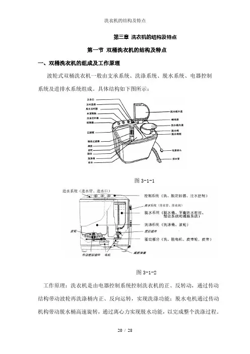 洗衣机的结构及特点