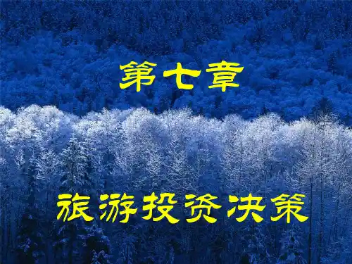 旅游投资与决策