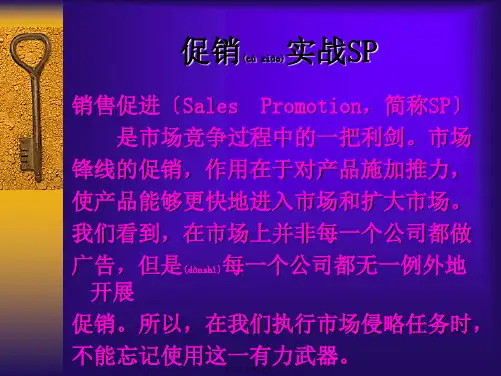促销实战SP基础知识(ppt版)
