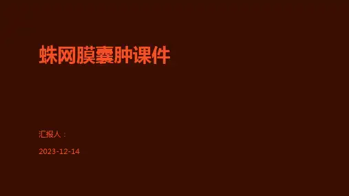 蛛网膜囊肿课件