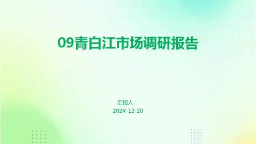 09青白江市场调研报告