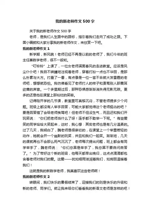 关于我的新老师作文500字