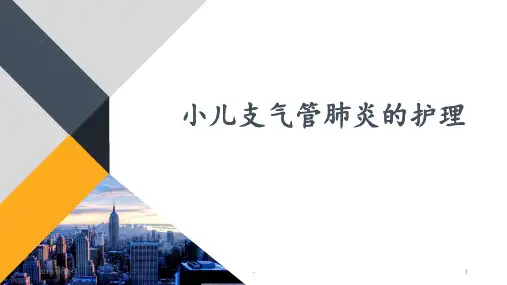 小儿支气管肺炎的护理PPT课件