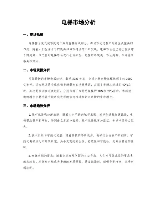电梯市场分析