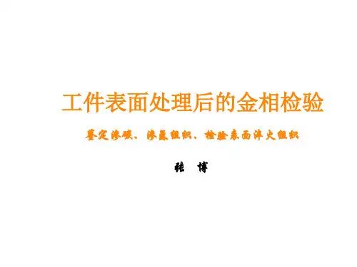 金属学8工件表面处理后的金相检验