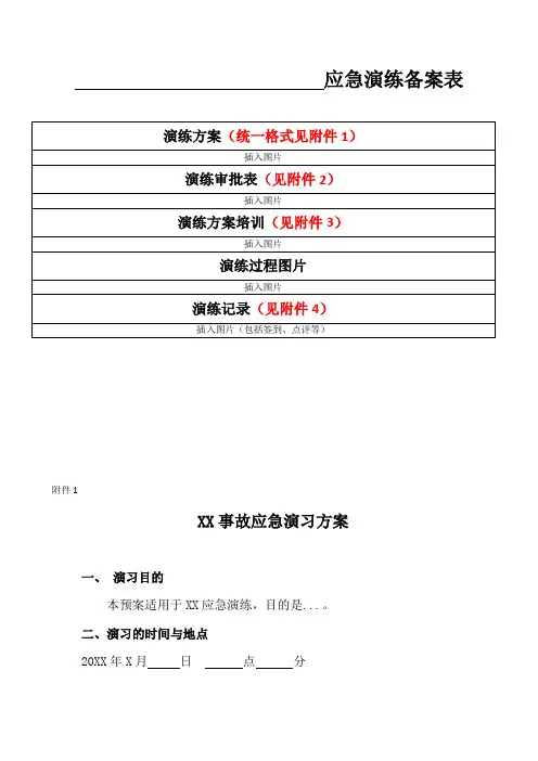 应急演练记录表