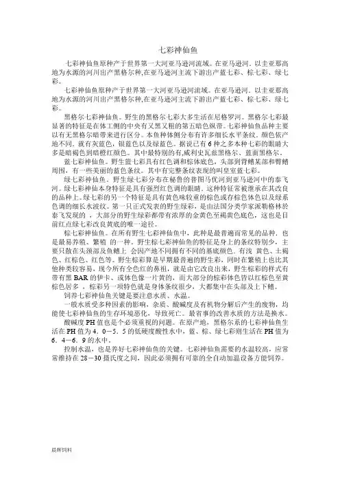 七彩神仙鱼