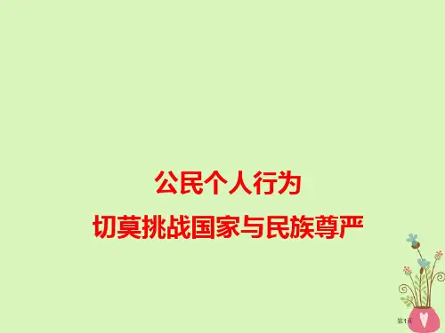 高考语文作文热点素材公民个人的行为切莫挑战国家与民族的尊严省公开课一等奖百校联赛赛课微课获奖PPT课