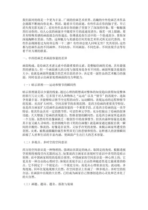 中西美术差异