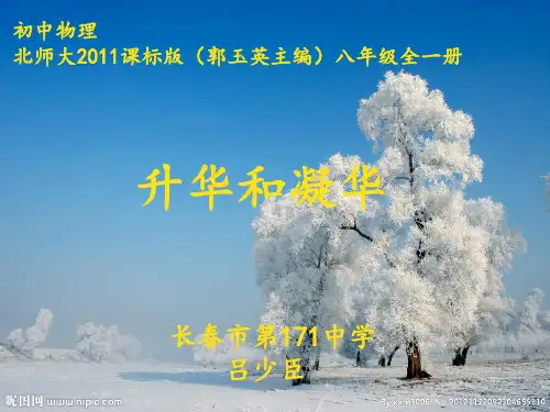 北师大版八年级全一册物理《四、升华和凝华》(一等奖课件)