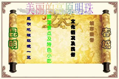 昆明介绍(PPT文档)