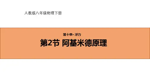 人教版初中物理八下10.2阿基米德原理课件