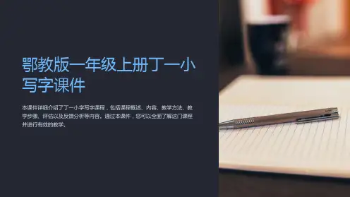 鄂教版一年级上册丁一小写字课件