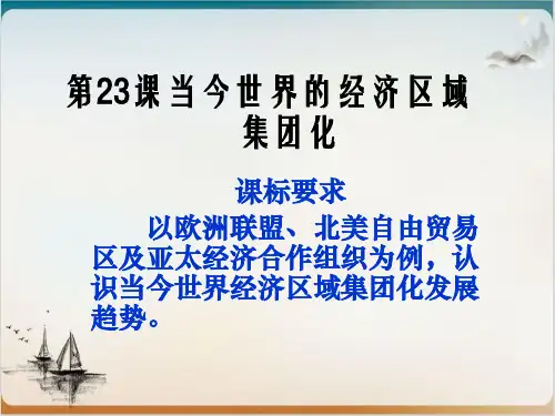 【人教版】世界经济的全球化趋势课件分析1