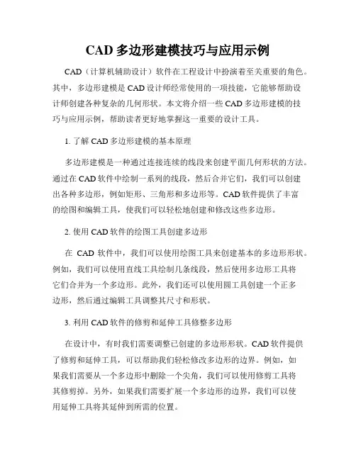 CAD多边形建模技巧与应用示例