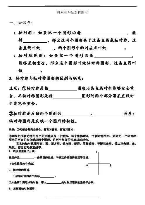 七年级--轴对称知识点总结