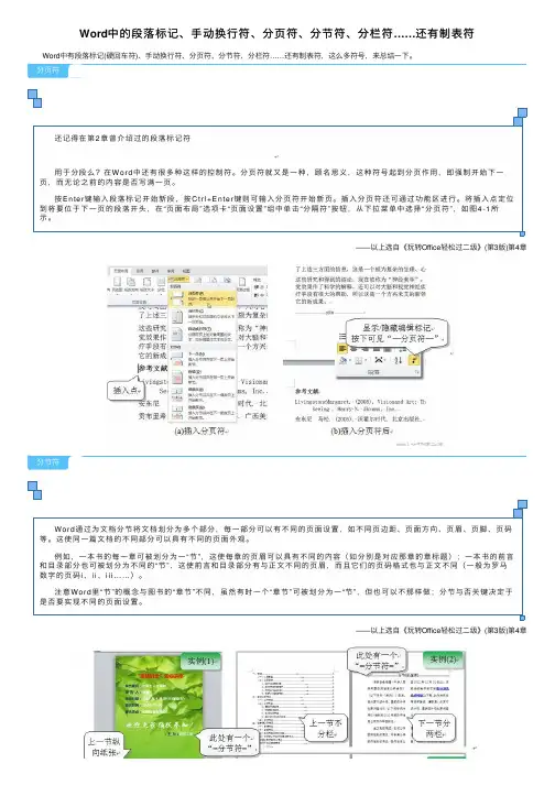 Word中的段落标记、手动换行符、分页符、分节符、分栏符……还有制表符