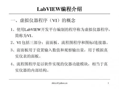 Labview编程简介