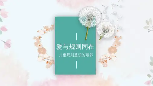 爱与规则同在——儿童规则意识的培养ppt课件
