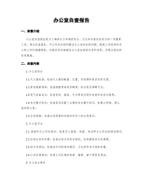 办公室自查报告