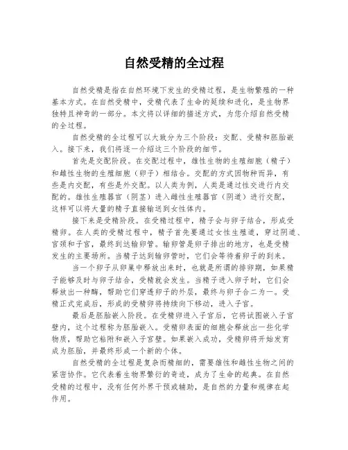 自然受精的全过程