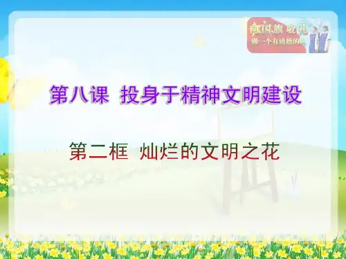九年级政治3.8.2《灿烂的文明之花》课件人教新课标版共24页文档