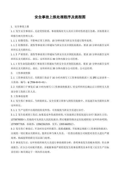 安全事故上报处理程序及流程图