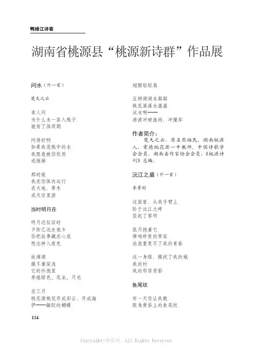 沅江之盾（外一首）