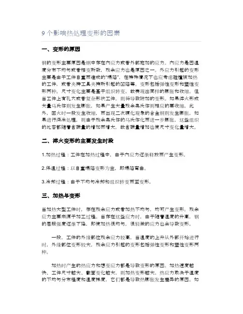 9个影响热处理变形的因素
