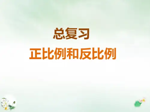 六年级上册数学-7.1 正比例和反比例总复习丨苏教版