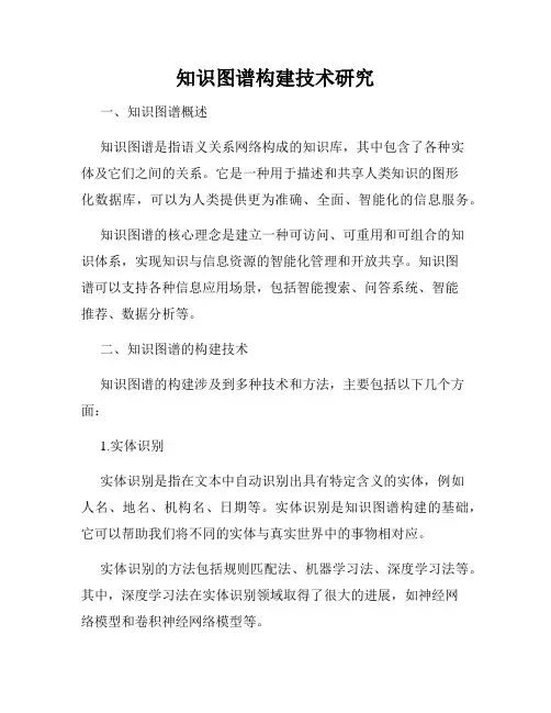 知识图谱构建技术研究