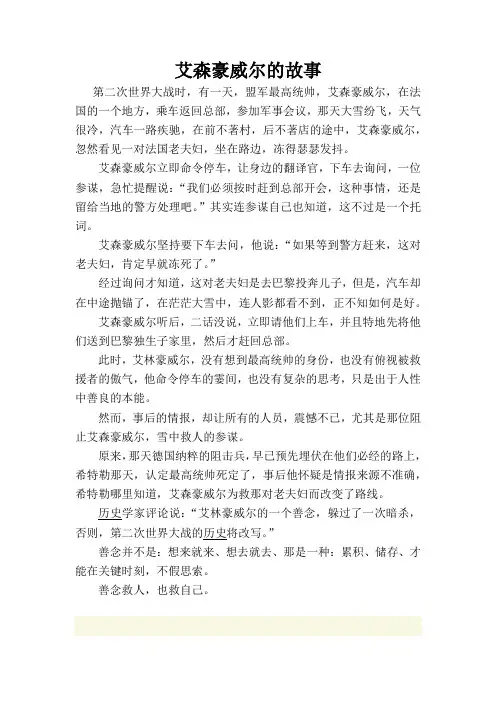 艾森豪威尔的故事