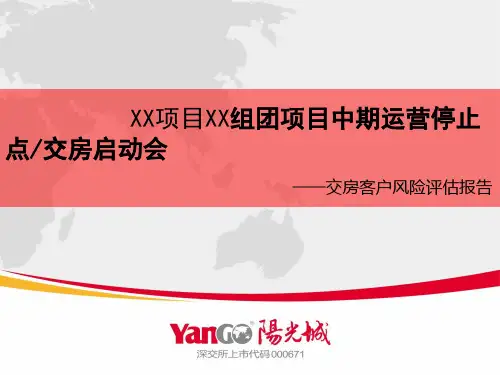 阳光城项目交房客户风险评估报告