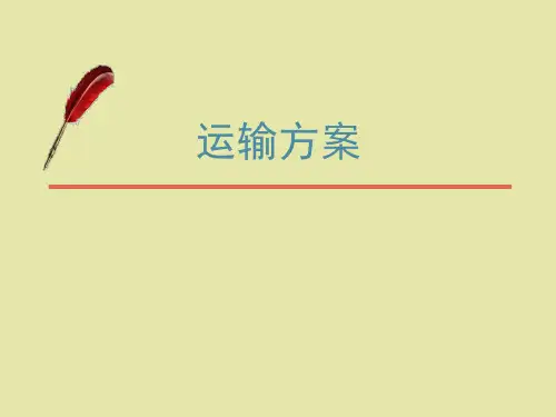 运输方案课件