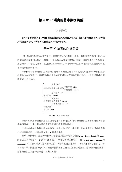 C语言教材 第2章