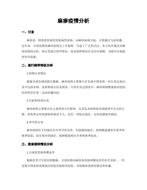 麻疹疫情分析