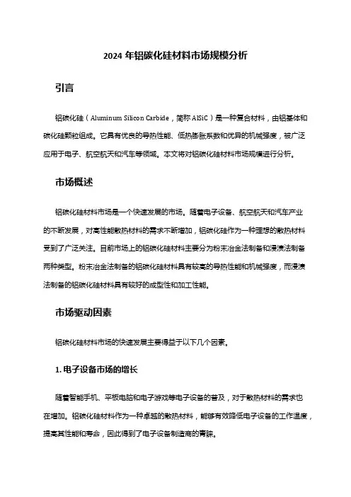 2024年铝碳化硅材料市场规模分析
