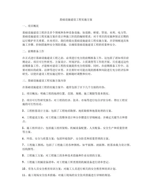 基础设施建设工程实施方案