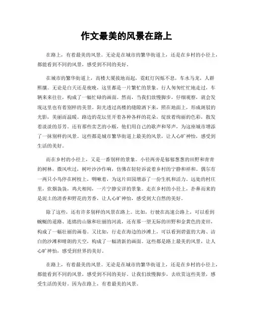 作文最美的风景在路上