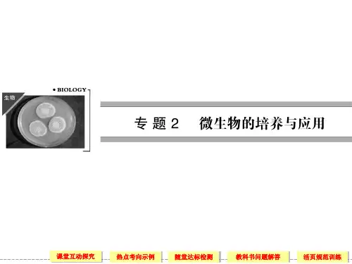 人教版高中生物选修一2-1《微生物的实验室培养》ppt同步课件