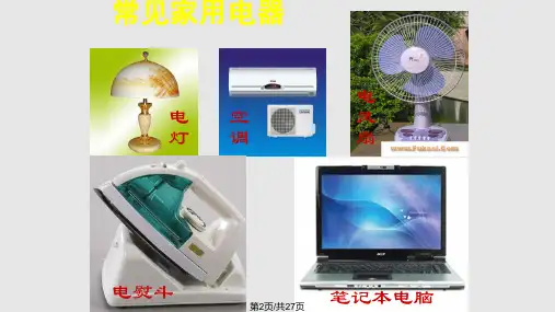 苏科初中物理九上初识家用电器和电路