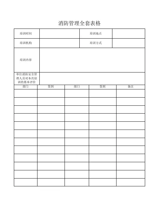 消防管理全套表格