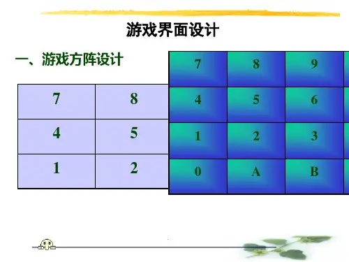 打地鼠游戏设计PPT课件