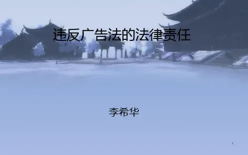 违反广告法的法律责任PPT课件